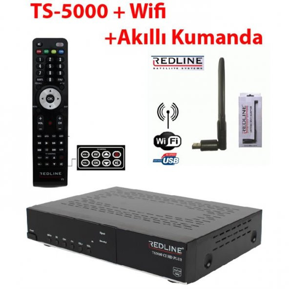 Redline TS 5000 CI HD Akıllı Kumanda Wifi Anten Uydu Alıcı