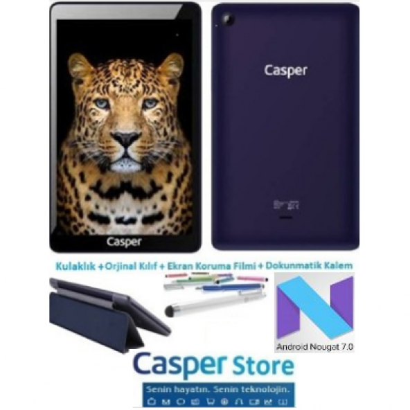 Casper VIA S10 10,1” 16GB 2GB Tablet ORJİNAL KILIF+FİLM+KULAKLIK+KALEM