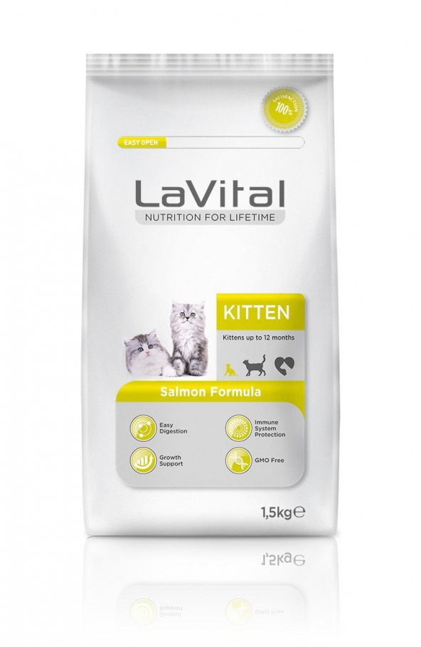 Lavital Kitten Somonlu Açık Yavru Kedi Maması 1 Kg SKT:02/2020