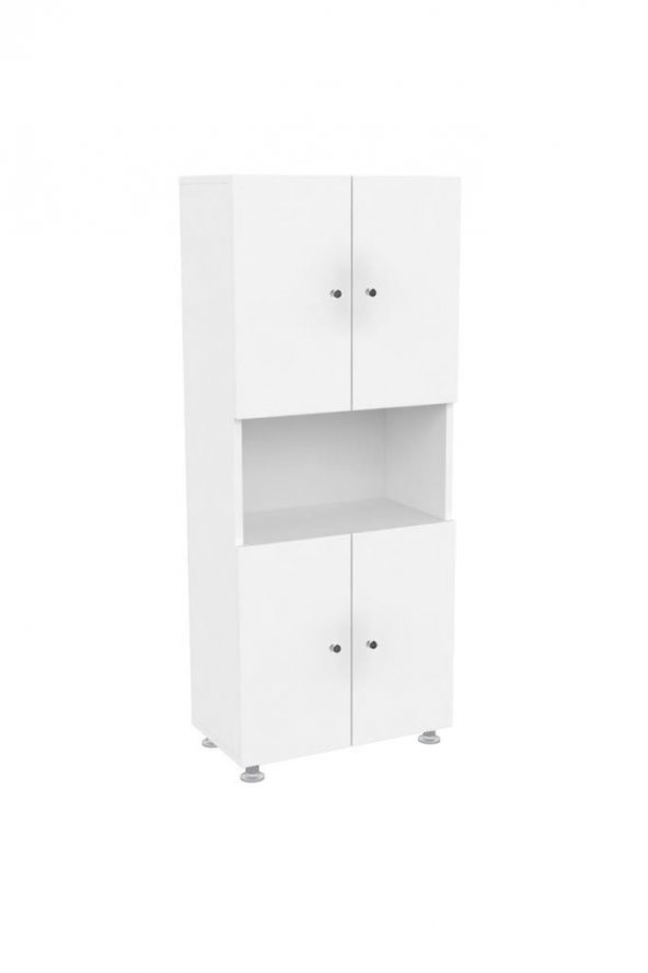 Mimilos D8 4 Kapaklı 4 Raflı Orta Bölmeli Banyo Dolabı - 3