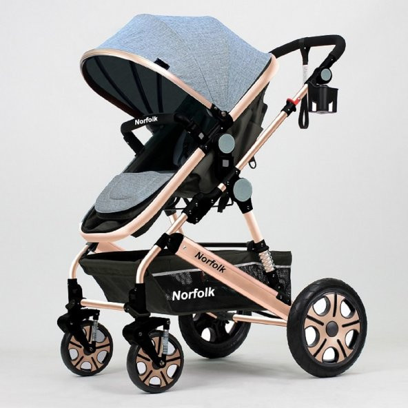 Norfolk Voyage Comfort Air Luxury Kahve Çift Yönlü Bebek Arabası - 4