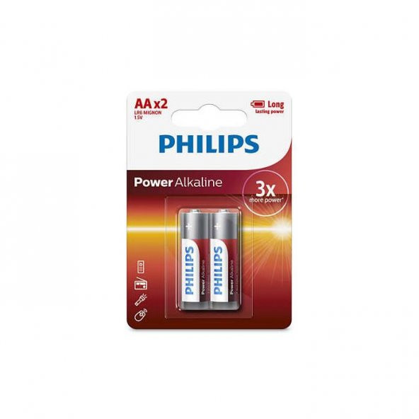 Philips LR6P2B/97 Alkalin Kalem AA 2li Pil