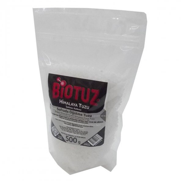 Biotuz Yemeklik Himalaya Kristal Çakıl Kaya Tuzu Beyaz 500 Gr - 2