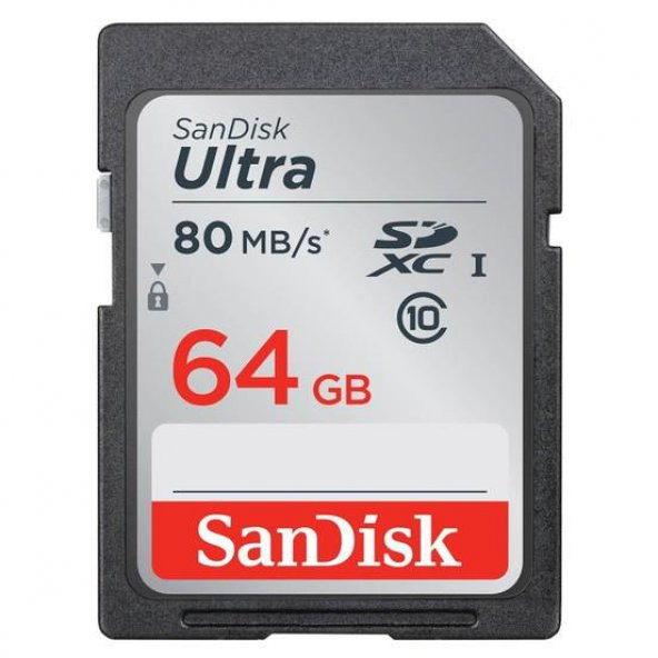 Sandisk Ultra SDXC 64GB 80MB/S C10 Hafıza Kartı SDSDUNC-064G-GN6IN