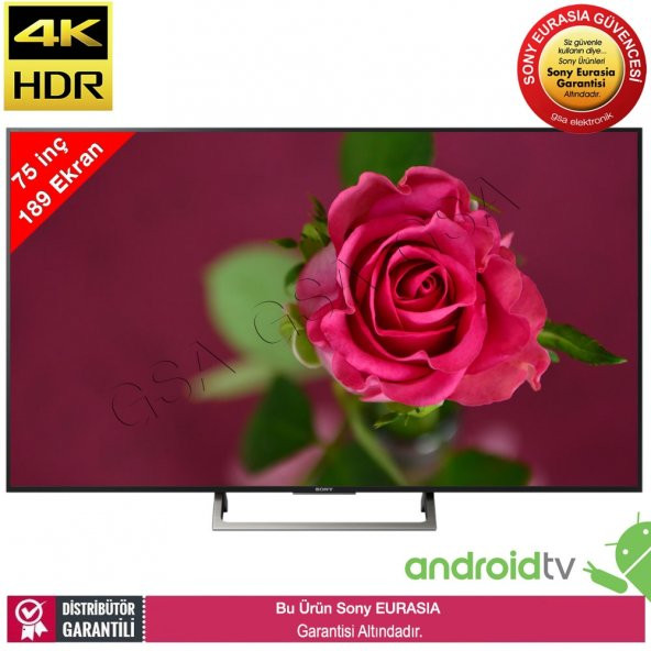Sony KD75XE8596 189cm 4K HDR Android Smart Led TV