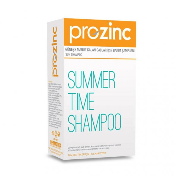 Prozinc Summer Time Shampoo 300 ml - Güneşe Maruz Kalan Saçlar iç