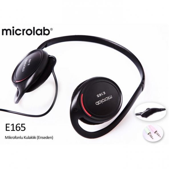 Microlab E165 Siyah Mikrofonlu Kulaklık