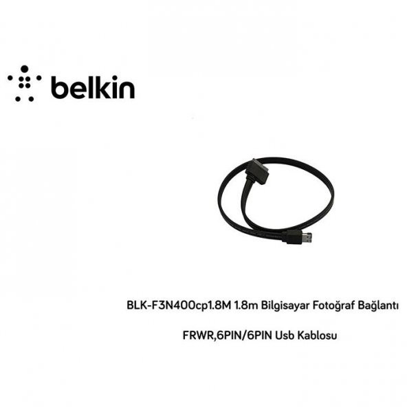 Belkin BLK-F3N400cp1.8M 1.8m Bilgisayar Fotoğraf Bağlantı FRWR,6PIN/6PIN Usb Kablosu