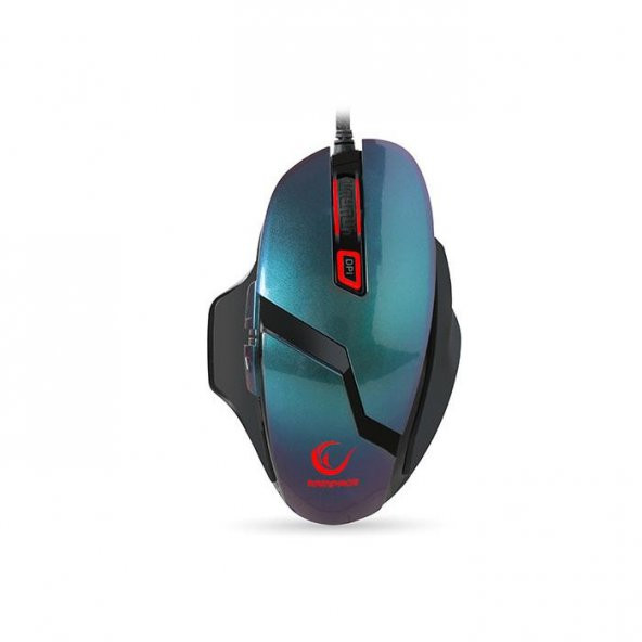 Everest Rampage SMX-R7S REVOLVER Usb Metalik Mavi 10000 Dpi 6 Farklı Işık Makrolu Oyuncu Mouse - 1