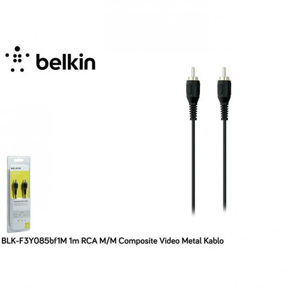 Belkin BLK-F3Y085bf1M 1m RCA M/M Composite Video Metal Kablo