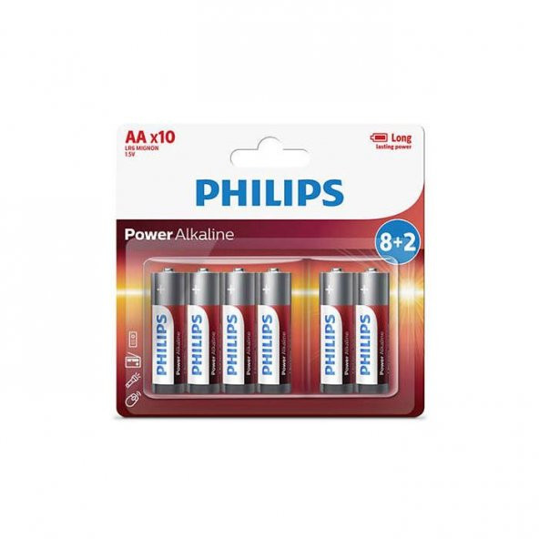 Philips LR6P10BP/97 Alkalin Kalem AA 8+2li Pil
