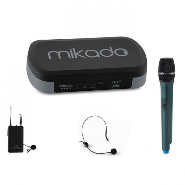 Mikado MCW-801B Siyah 16X2 Kanal Kablosuz Konferans Set Mikrofon