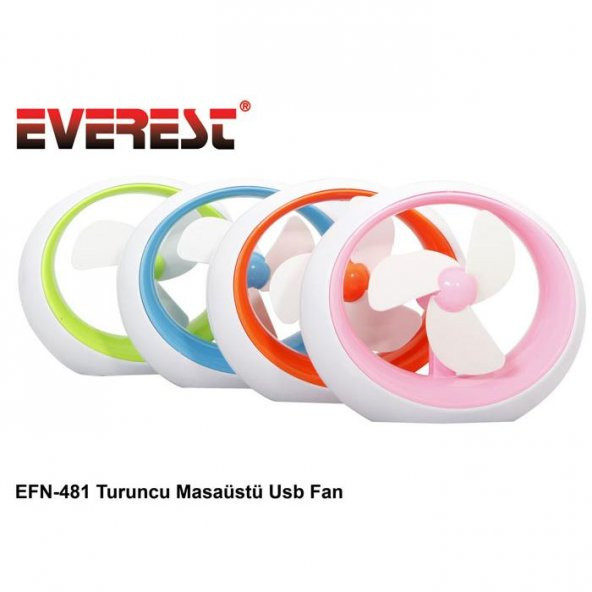Everest EFN-481 4 Karışık Renkli Masaüstü Usb Fan