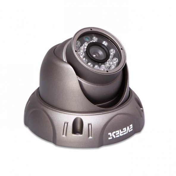 Everest SFR-607 Sony Effio CCD Sensör 6mm 700 TVL Dome 23 Ledli Osd Menü Güvenlik kamerası