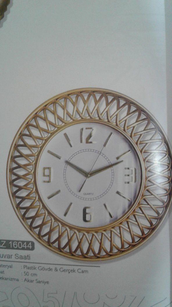 Time Gold Duvar Saati 50  cm