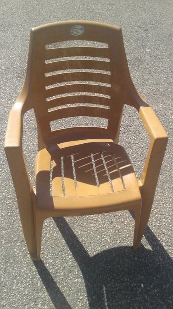 Plastik Bahçe Sandalyesi Sarı 4 Adet