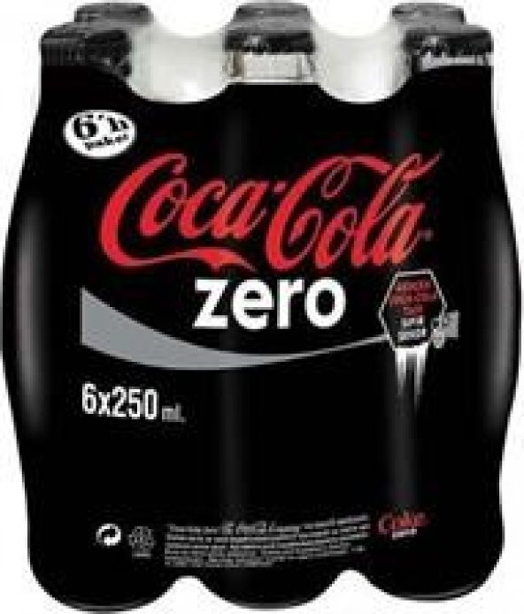 Coca Cola Cam Şişe Zero 250 Ml (24lü) Koli