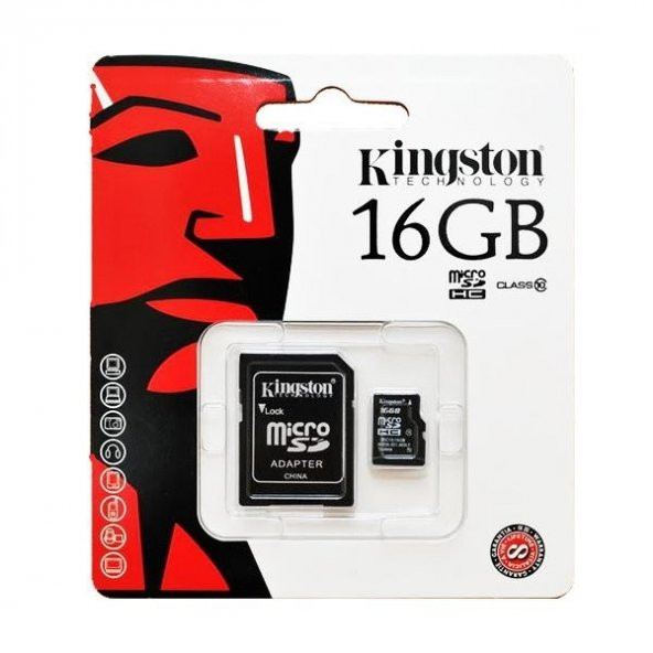 Kingston 16GB Micro SD Class10 Hafıza Kartı SDC10/16GB