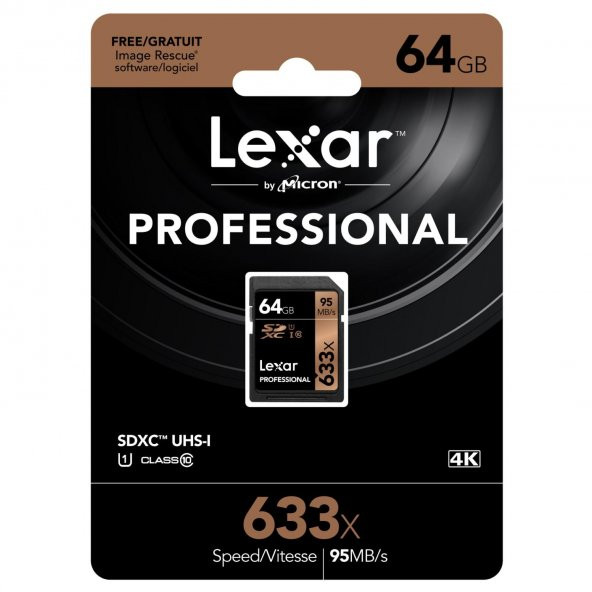 Lexar 64GB SD Hafıza Kartı C10 UHS-I U1 95MB/s 633x - 2