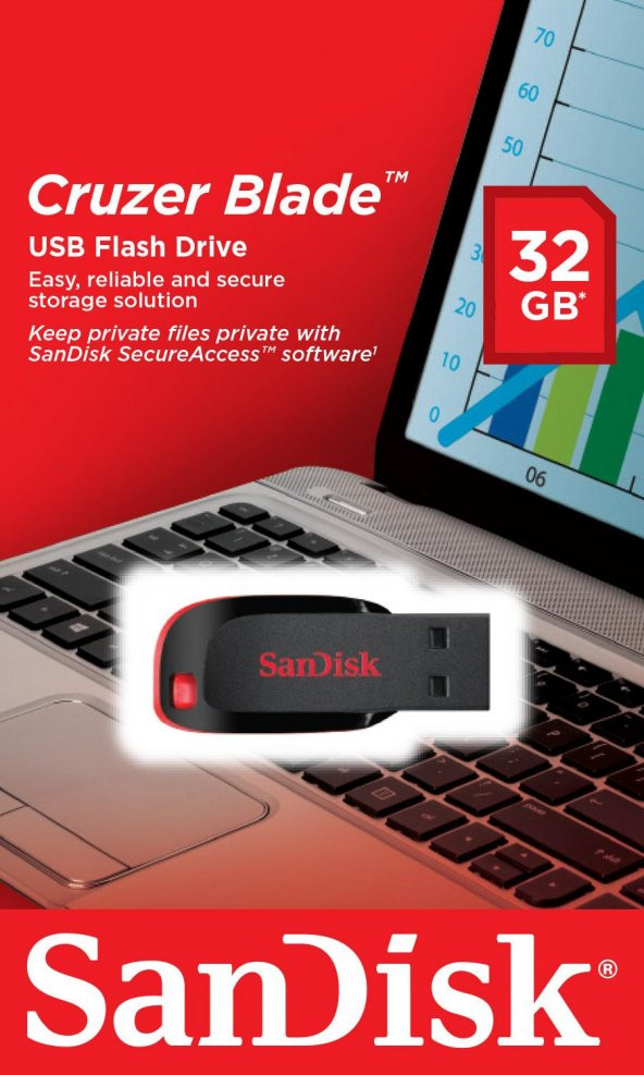 Sandisk 32GB USB Flash Bellek Cruzer Blade SDCZ50-032G-B35