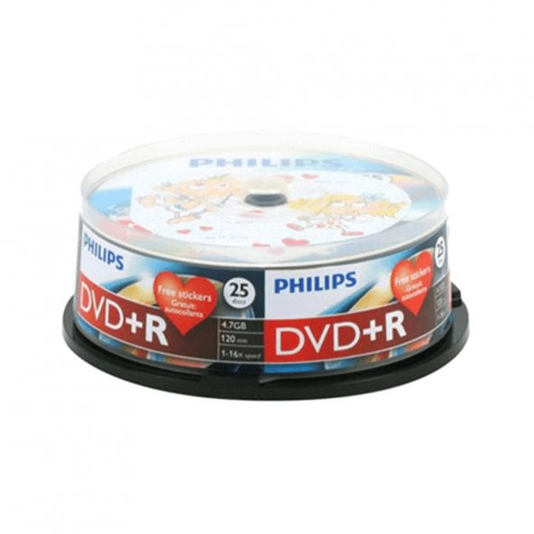 PHILIPS DR4S6B25F-97 DVD+R 16X 120Dk. 4.7 GB 25li