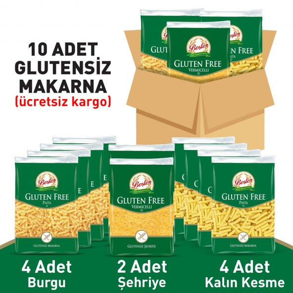 Beşler Glutensiz Lezzetli Makarna Paketi 10lu Koli