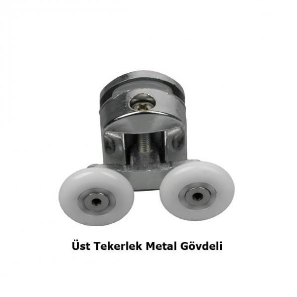 Duşakabin Tekerleği Metal Gövdeli Üst Krom Teker Çapı 24 mm - 2