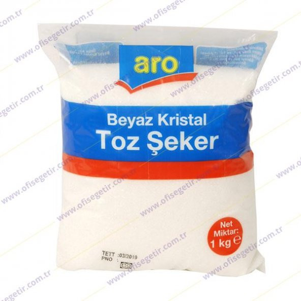 ARO BEYAZ KRİSTAL TOZ ŞEKER 1 KG