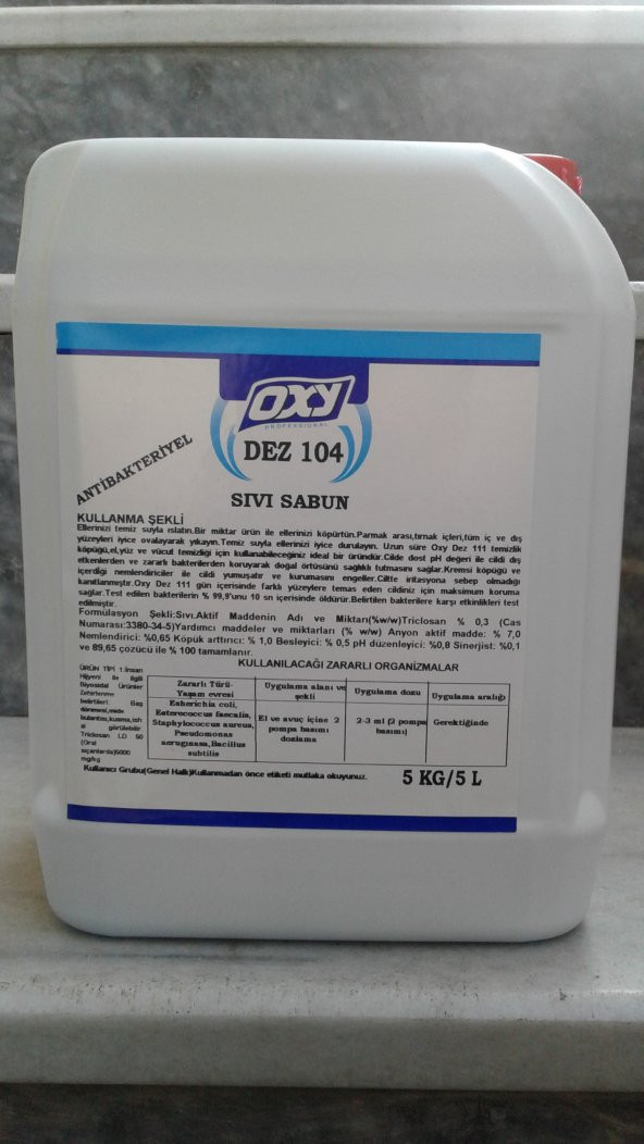 Bayer Kimya Antibakteriyel Sıvı El Sabunu Dez 104- 20 Kg