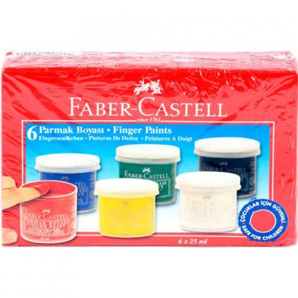 Faber-Castell Parmak Boyası 6 Adet 6 x 25 ml