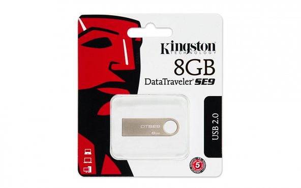 Kingston 8GB Mini Metal USB Bellek (DTSE9H/8GB)