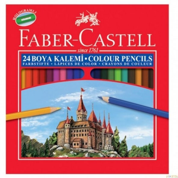 Faber Castell Kuru Boya Kalemi 24 Renk Tam Boy 116324