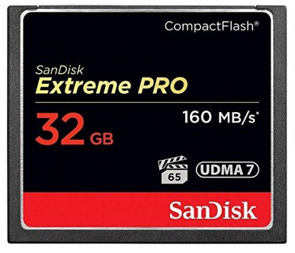 Sandisk Extreme Pro 32GB CF Compact Flash 160MB Hafıza Kartı SDCFXPS-032G-X46