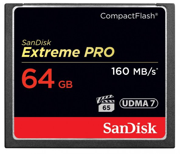 Sandisk Extreme Pro 64GB CF Compact Flash Hafıza Kartı 160MB/s  S