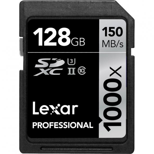 Lexar 128GB SD Hafıza Kartı C10 U3 4K UHS-II 150MB/s 1000X