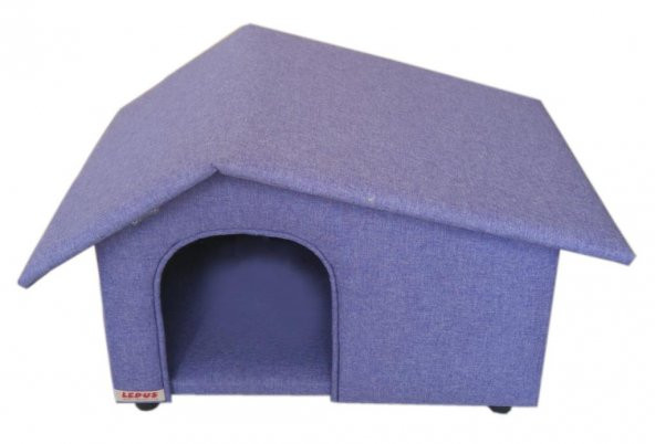 Lepus Yatay Çatılı Küçük Irk Köpek Kulübesi 40*45*65 cm