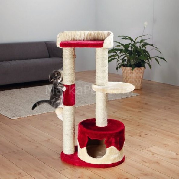 Trixie kedi tırmalama, 100 cm, bej/kırmızı