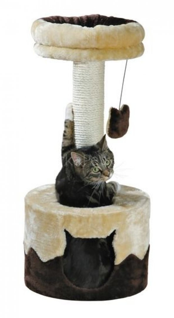 Trixie kedi oyun tırmalama evi 71 cm, bej/kahve