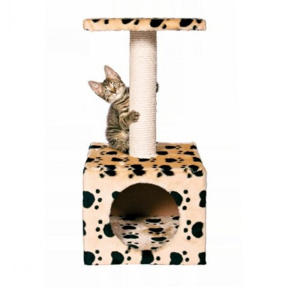 Trixie Patili Kedi Oyun ve Tırmalama Evi, 61 cm, bej