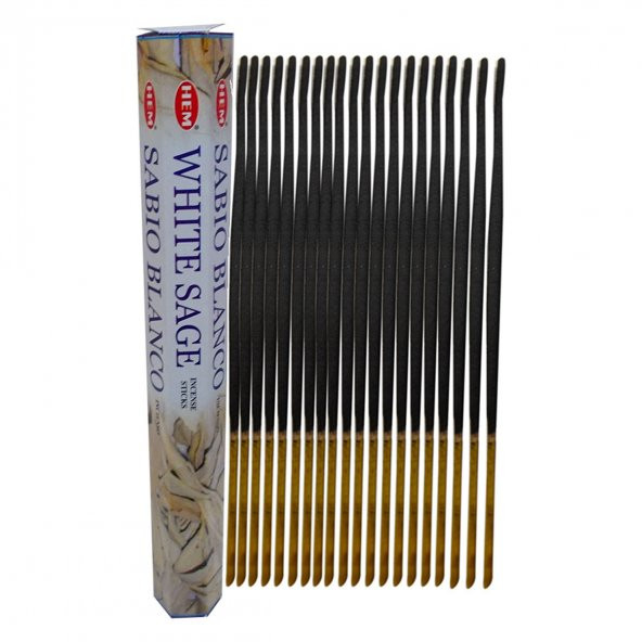 Beyaz Adaçayı Kokulu 20 Çubuk Tütsü - White Salvia - 3