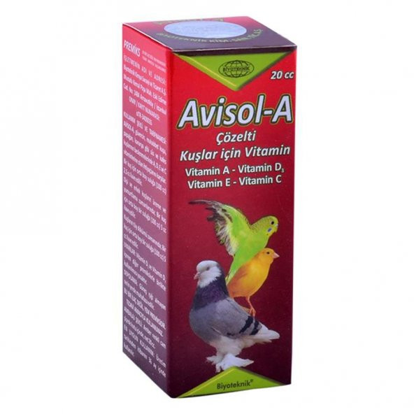 Biyoteknik Avisol A Kuş Vitamini 20 Cc