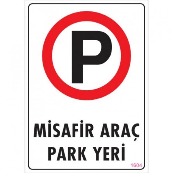 Pvc iş güvenliği levhası - misafir araç park yeri - 1