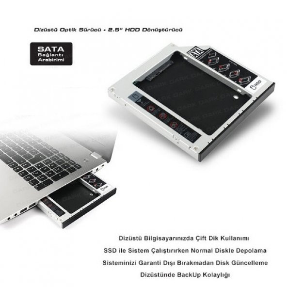 ERGOTECH ERC01 Sata Notebook Harddisk Yuvası 12.7mm