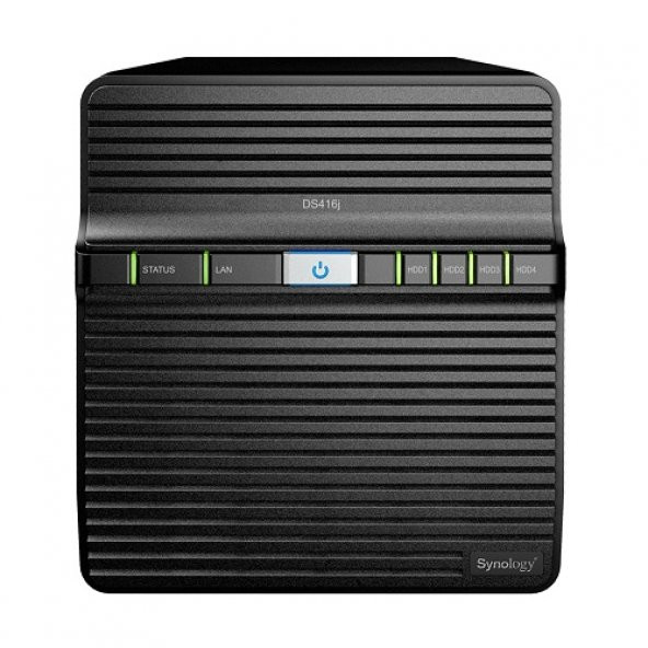 SYNOLOGY 4x DS416J Marvell DC 1.3ghz 512mb Glan USB 3.0 Raid Nas Server (Disksiz) (32tb Kapasite)