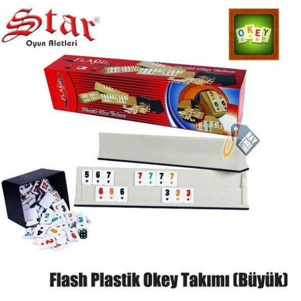 Star Flash Plastik Okey Takımı