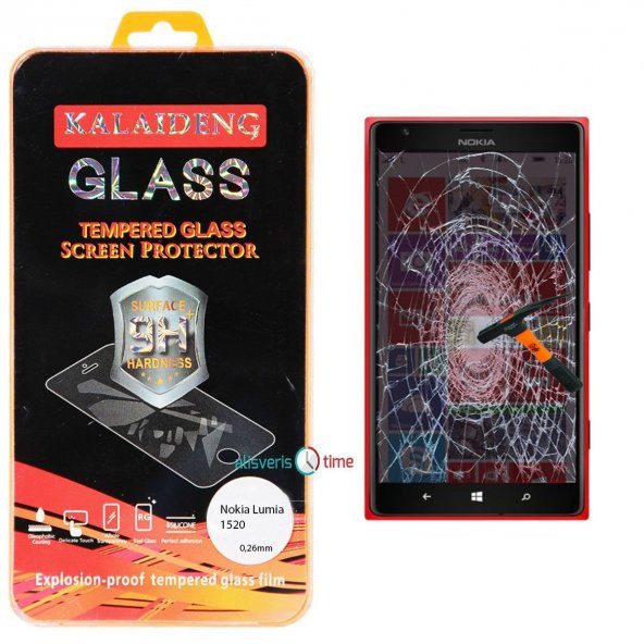 Nokia Lumia 1520 Tempered Glass Ekran Koruyucu
