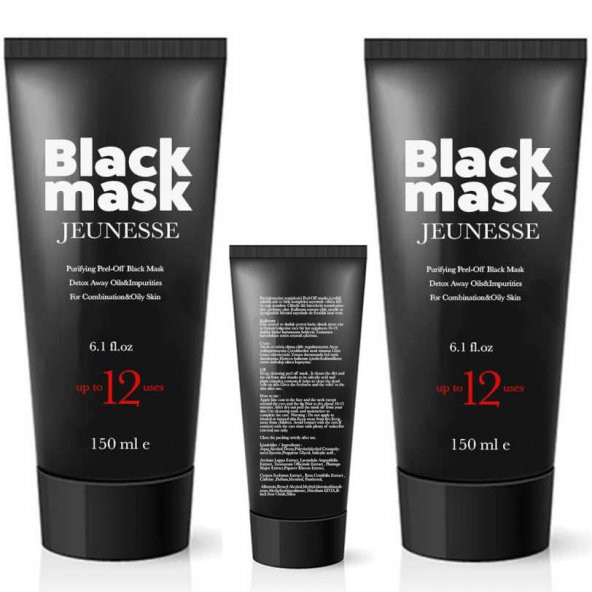 Jeunesse Black Mask Siyah Maske (2 Adet)