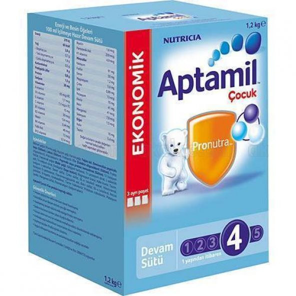 Aptamil 4 Çocuk Devam Sütü 1200 Gr