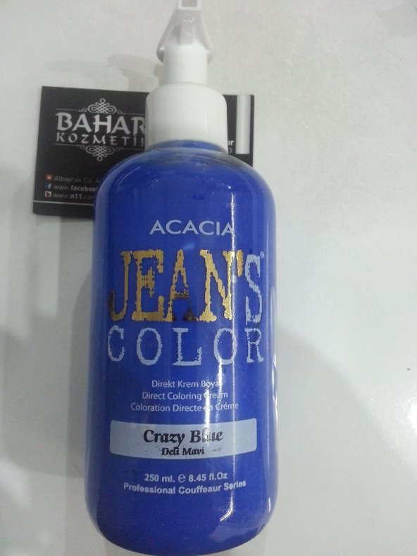 Jeans Color Su Bazlı Amonyaksız Saç Boyası Crazy Blue(Deli Mavi)