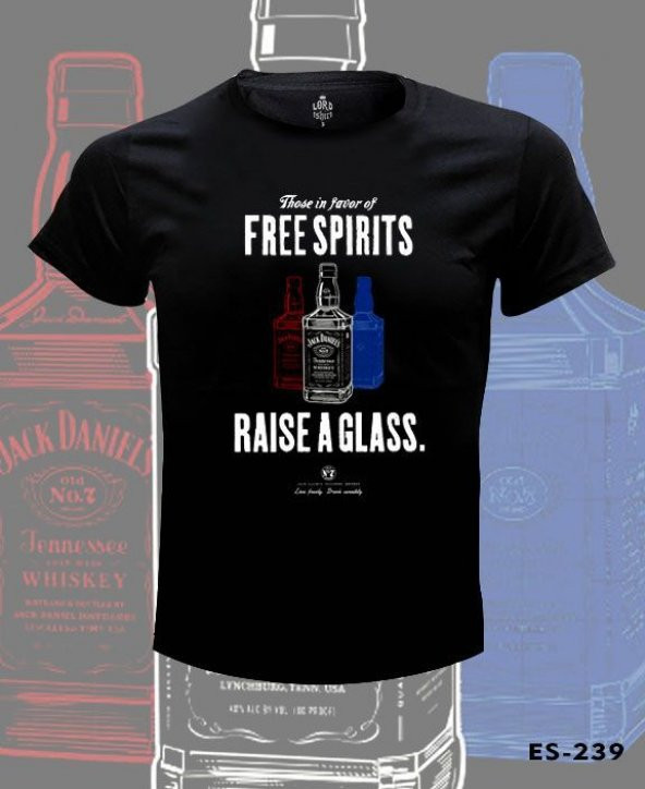 Büyük Beden Jack Daniels-Raise a Glass Tişört